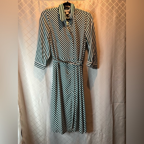 H & M Knee Length Belted Button Front Dress NWT - Picture 6 of 7